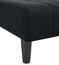 Schlafsofa in L-Form Schwarz 260x140x70 cm Samt