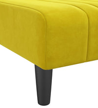 Schlafsofa in L-Form Gelb 260x140x70 cm Samt