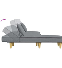 Schlafsofa in L-Form Hellgrau 255x140x70 cm Stoff