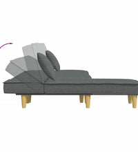 Schlafsofa in L-Form Dunkelgrau 255x140x70 cm Stoff