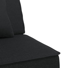 Schlafsofa in L-Form Schwarz 255x140x70 cm Stoff