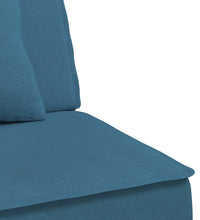Schlafsofa in L-Form Blau 255x140x70 cm Samt