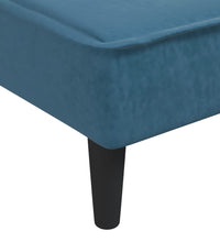 Schlafsofa in L-Form Blau 255x140x70 cm Samt