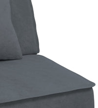 Schlafsofa in L-Form Dunkelgrau 255x140x70 cm Samt