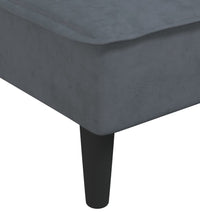 Schlafsofa in L-Form Dunkelgrau 255x140x70 cm Samt