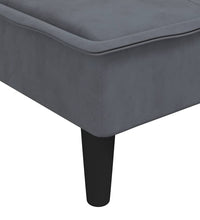 Schlafsofa in L-Form Dunkelgrau 255x140x70 cm Samt