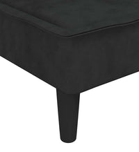 Schlafsofa in L-Form Schwarz 255x140x70 cm Samt