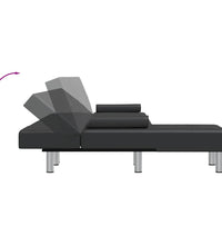 Schlafsofa in L-Form Schwarz 255x140x70 cm Kunstleder