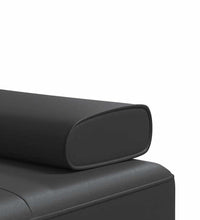 Schlafsofa in L-Form Schwarz 255x140x70 cm Kunstleder