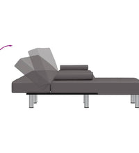 Schlafsofa in L-Form Grau 255x140x70 cm Kunstleder