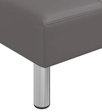 Schlafsofa in L-Form Grau 255x140x70 cm Kunstleder