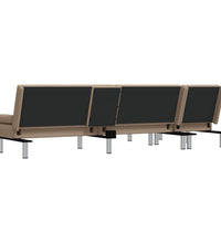 Schlafsofa in L-Form Cappuccino-Braun 255x140x70 cm Kunstleder