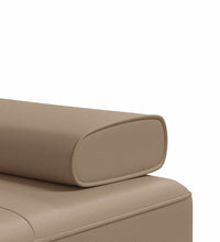 Schlafsofa in L-Form Cappuccino-Braun 255x140x70 cm Kunstleder