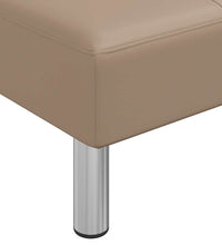 Schlafsofa in L-Form Cappuccino-Braun 255x140x70 cm Kunstleder