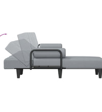 Schlafsofa in L-Form Hellgrau 260x140x70 cm Stoff