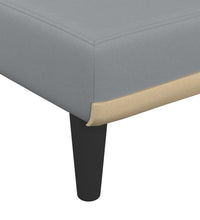 Schlafsofa in L-Form Hellgrau 260x140x70 cm Stoff