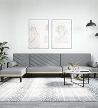 Schlafsofa in L-Form Hellgrau 260x140x70 cm Stoff