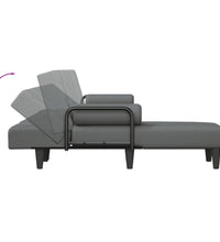 Schlafsofa in L-Form Dunkelgrau 260x140x70 cm Stoff