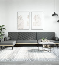 Schlafsofa in L-Form Dunkelgrau 260x140x70 cm Stoff