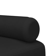 Schlafsofa in L-Form Schwarz 260x140x70 cm Stoff