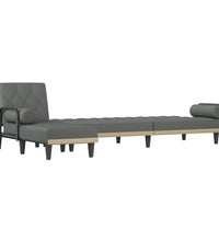 Schlafsofa in L-Form Dunkelgrau 260x140x70 cm Stoff