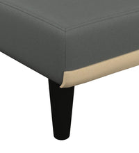 Schlafsofa in L-Form Dunkelgrau 260x140x70 cm Stoff