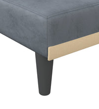 Schlafsofa in L-Form Dunkelgrau 271x140x70 cm Samt