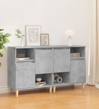 Sideboards 2 Stk. Betongrau 60x35x70 cm Holzwerkstoff