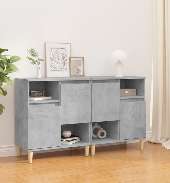 Sideboards 2 Stk. Betongrau 60x35x70 cm Holzwerkstoff