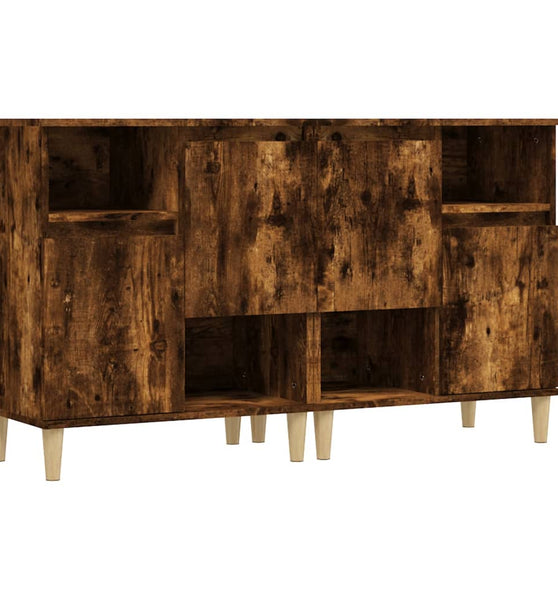 Sideboards 2 Stk. Räuchereiche 60x35x70 cm Holzwerkstoff