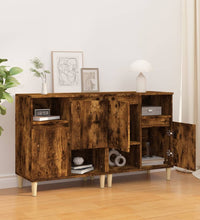 Sideboards 2 Stk. Räuchereiche 60x35x70 cm Holzwerkstoff