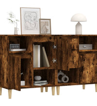 Sideboards 2 Stk. Räuchereiche 60x35x70 cm Holzwerkstoff