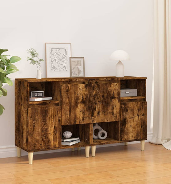 Sideboards 2 Stk. Räuchereiche 60x35x70 cm Holzwerkstoff