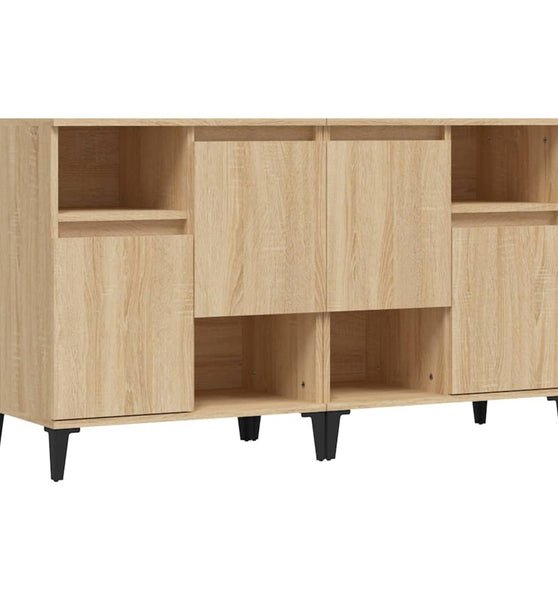 Sideboards 2 Stk. Sonoma-Eiche 60x35x70 cm Holzwerkstoff