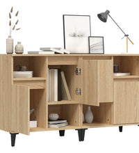 Sideboards 2 Stk. Sonoma-Eiche 60x35x70 cm Holzwerkstoff