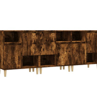 Sideboards 3 Stk. Räuchereiche 60x35x70 cm Holzwerkstoff