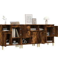 Sideboards 3 Stk. Räuchereiche 60x35x70 cm Holzwerkstoff