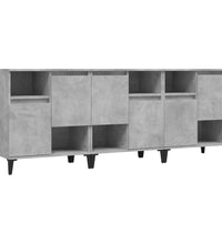 Sideboards 3 Stk. Betongrau 60x35x70 cm Holzwerkstoff