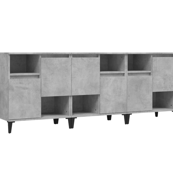 Sideboards 3 Stk. Betongrau 60x35x70 cm Holzwerkstoff