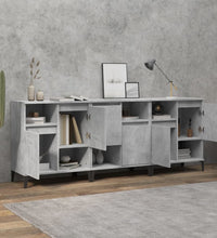 Sideboards 3 Stk. Betongrau 60x35x70 cm Holzwerkstoff