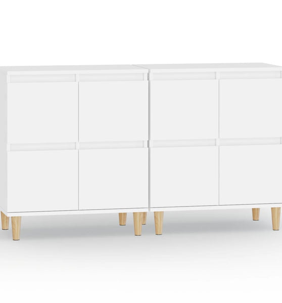 Sideboards 2 Stk. Weiß 60x35x70 cm Holzwerkstoff