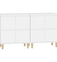 Sideboards 2 Stk. Weiß 60x35x70 cm Holzwerkstoff