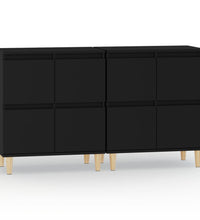 Sideboards 2 Stk. Schwarz 60x35x70 cm Holzwerkstoff