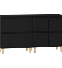 Sideboards 2 Stk. Schwarz 60x35x70 cm Holzwerkstoff