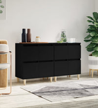 Sideboards 2 Stk. Schwarz 60x35x70 cm Holzwerkstoff