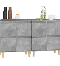 Sideboards 2 Stk. Betongrau 60x35x70 cm Holzwerkstoff