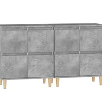 Sideboards 2 Stk. Betongrau 60x35x70 cm Holzwerkstoff