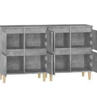 Sideboards 2 Stk. Betongrau 60x35x70 cm Holzwerkstoff