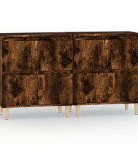 Sideboards 2 Stk. Räuchereiche 60x35x70 cm Holzwerkstoff