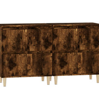 Sideboards 2 Stk. Räuchereiche 60x35x70 cm Holzwerkstoff